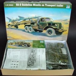00204 | Trumpeter 1/35 SA-2 Guideline Missile W/ Transport Trailer & Truck Scaled Plastic Model Kit -Mini Crafters Store TRU 00204 53 1200x800 1
