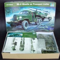00205 | Trumpeter 1/35 HQ-2 Missile W/ Transport Trailer & Truck Scaled Plastic Model Kit -Mini Crafters Store TRU 00205 54 1200x800 1
