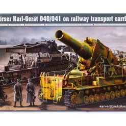 00209 | Trumpeter 1/35 German Morser Karl Great 040/041 Self-Propelled W/ Railway Transport Carrier Gun Scaled Plastic Model Kit