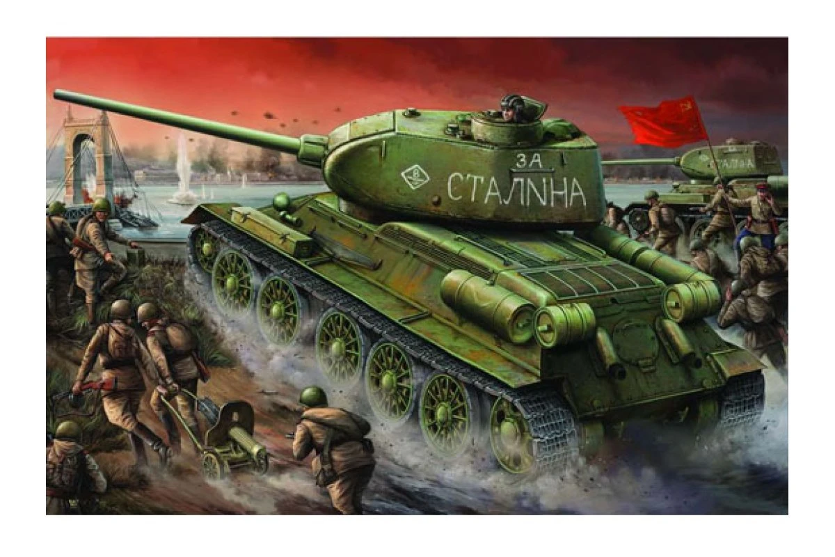 00904 | Trumpeter 1/16 1944 T-34/85 Type 147 Factory Medium Tank Scaled Plastic Model Kit 3 00904 | Trumpeter 1/16 1944 T-34/85 Type 147 Factory Medium Tank Scaled Plastic Model Kit