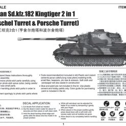 00910 | Trumpeter 1/16 German Sd.kfz.182 Tiger King 2 In 1 (Henschel Turret & Porsche Turret) Tank Scaled Plastic Model Kit -Mini Crafters Store TRU 00910 7 1200x800 1