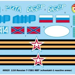 00925 | Trumpeter 1/16 Russian T-72B1 W/ Kontakt-1 Reactive Armor Main Battle Tank Scaled Plastic Model Kit 22 00925 | Trumpeter 1/16 Russian T-72B1 W/ Kontakt-1 Reactive Armor Main Battle Tank Scaled Plastic Model Kit -Mini Crafters Store TRU 00925 02 1200x800 1