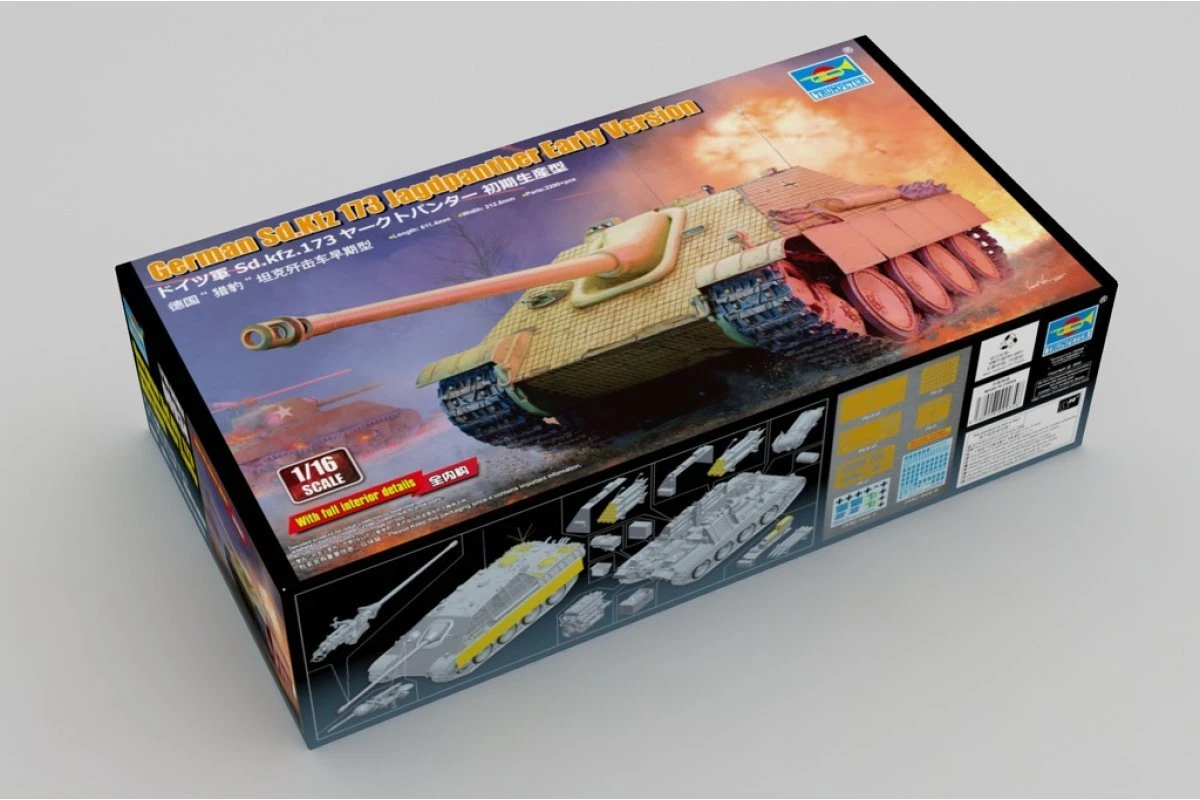 00934 | Trumpeter 1/16 German Sd.Kfz 173 Jagdpanther Early Version Scaled Plastic Model Kit 4 00934 | Trumpeter 1/16 German Sd.Kfz 173 Jagdpanther Early Version Scaled Plastic Model Kit - Image 2