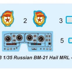 01013 | Trumpeter 1/35 Russian BM-21 Grad Multiple Rocket Launcher Truck Scaled Plastic Model Kit -Mini Crafters Store TRU 01013 53 1200x800 1
