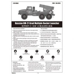 01013 | Trumpeter 1/35 Russian BM-21 Grad Multiple Rocket Launcher Truck Scaled Plastic Model Kit -Mini Crafters Store TRU 01013 55 1200x800 1
