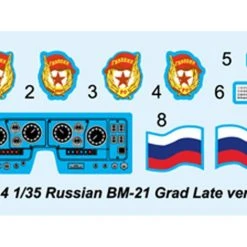01014 | Trumpeter 1/35 Russian BM-21 Grad Multiple Rocket Launcher Truck (Late Version) Scaled Plastic Model Kit -Mini Crafters Store TRU 01014 52 1200x800 1