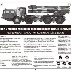 01020 | Trumpeter 1/35 Russian 9A52-2 Smerch-M Rocket Launcher Multiple RSZO 9k58 Smerch MRLS Scaled Plastic Model Kit -Mini Crafters Store TRU 01020 57 1200x800 1