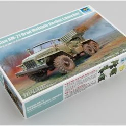 01028 | Trumpeter 1/35 Russian BM-21 Grad Multiple Rocket Launcher Truck Scaled Plastic Model Kit -Mini Crafters Store TRU 01028 52 1200x800 1
