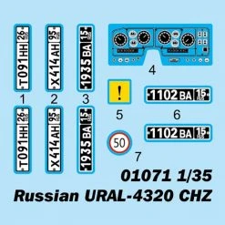 01071 | Trumpeter 1/35 Russian URAL-4320 CHZ Truck Scaled Plastic Model Kit -Mini Crafters Store TRU 01071 04 1200x800 1