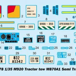 01078 | Trumpeter 1/35 M920 Tractor Tow M870A1 Semi Trailer Scaled Plastic Model Kit -Mini Crafters Store TRU 01078 02 1200x800 1