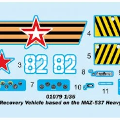 01079 | Trumpeter 01079 1/35 KET-T Recovery Vehicle Based On MAZ-537 Heavy Truck Scale Plastic Model Kit -Mini Crafters Store TRU 01079 03 1200x800 1