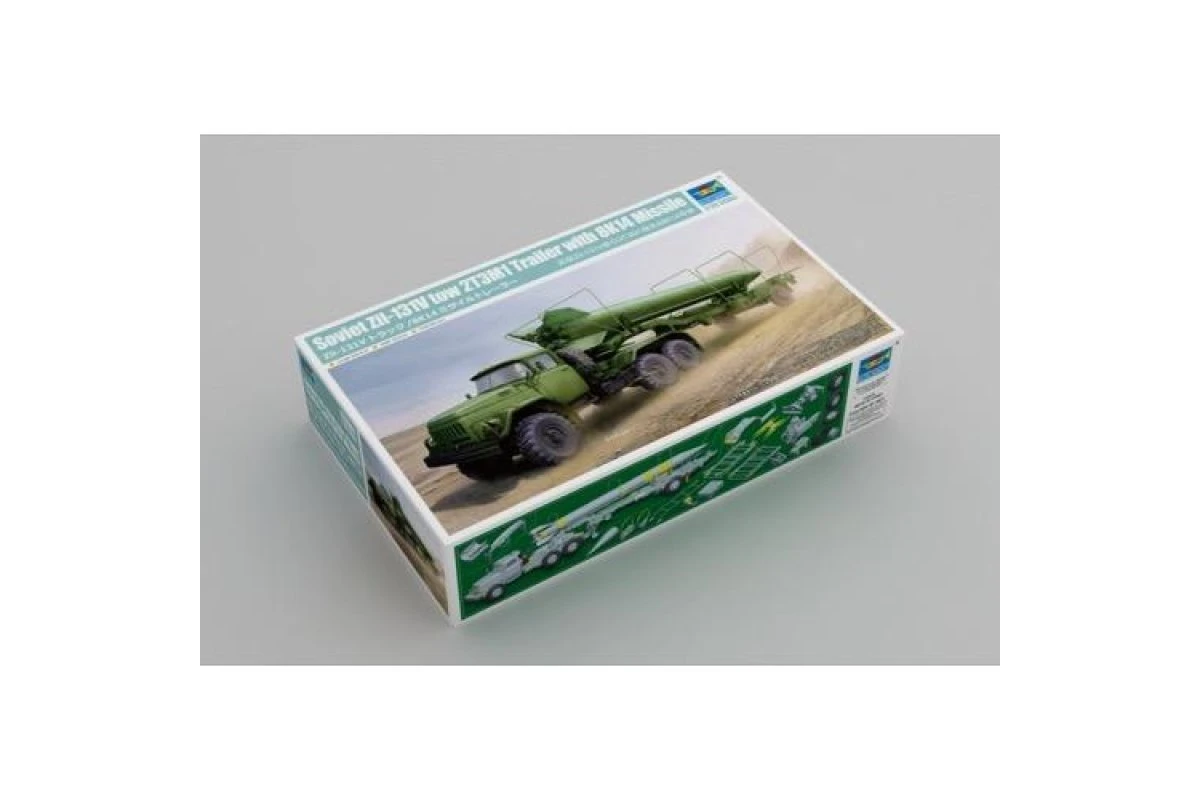 01081 | Trumpeter 1/35 Soviet Zil-131V Tow 2T3M1 Trailer With 8K14 Missile Scaled Plastic Model Kit 4 01081 | Trumpeter 1/35 Soviet Zil-131V Tow 2T3M1 Trailer With 8K14 Missile Scaled Plastic Model Kit - Image 2
