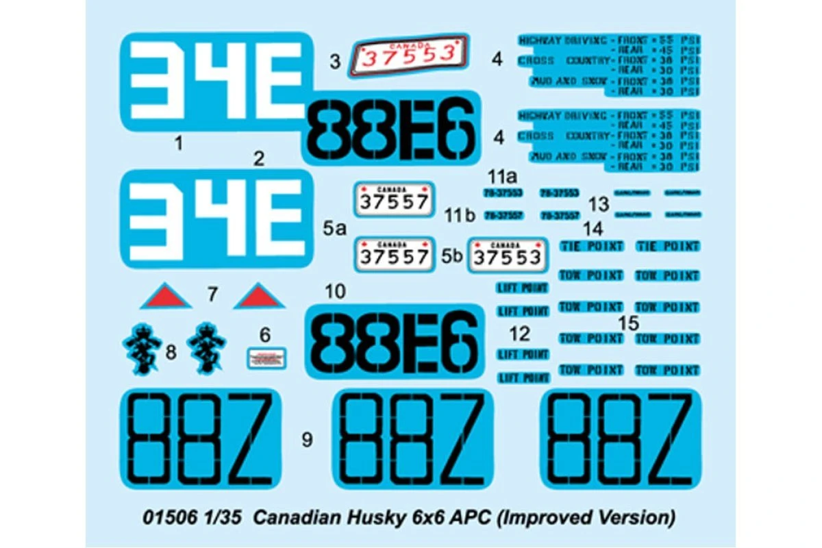 01506 | Trumpeter 1/35 Canadian Husky 6x6 AVGP (Improved Version) Armoured Vehical Scaled Plastic Model Kit 3 01506 | Trumpeter 1/35 Canadian Husky 6x6 AVGP (Improved Version) Armoured Vehical Scaled Plastic Model Kit
