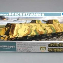 01509 | Trumpeter 1/35 German Geschutzwagen Armoured Train Scaled Plastic Model Kit -Mini Crafters Store TRU 01509 52 1200x800 1