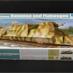 01511 | Trumpeter 1/35 German Kanonen Und Flakwagen Armoured Train Scaled Plastic Model Kit -Mini Crafters Store TRU 01511 52 1200x800 1