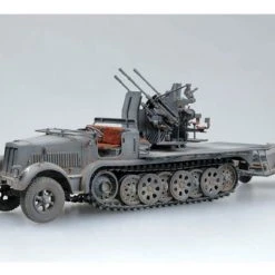 01523 | Trumpeter 1/35 German Half-Track W/ 20mm Flakvierling (Sd.Kfz7/1) & W/ Sd.Anhanger 51 Scaled Plastic Model Kit -Mini Crafters Store TRU 01523 05 1200x800 1