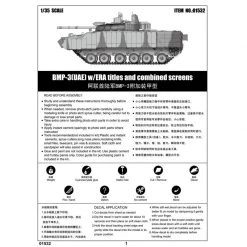 01532 | Trumpeter 1/35 United Arab Emirate BMP-3 Tank W/ ERA Titles & Screens Scaled Plastic Model Kit -Mini Crafters Store TRU 01532 62 1200x800 1