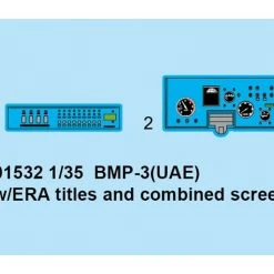 01532 | Trumpeter 1/35 United Arab Emirate BMP-3 Tank W/ ERA Titles & Screens Scaled Plastic Model Kit -Mini Crafters Store TRU 01532 63 1200x800 1