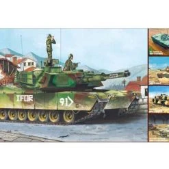 01535 | Trumpeter 1/35 U.S. M1A1/A2 Abrams (5 In 1) Tank Scaled Plastic Model Kit