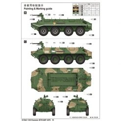 01542 | Trumpeter 1/35 Russian BTR-60P Upgraded Armoured Personnel Carrier Vehicle Scaled Plastic Model Kit -Mini Crafters Store TRU 01542 62 1200x800 1