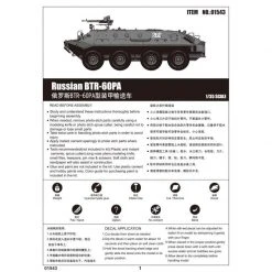 01543 | Trumpeter 1/35 Russian BTR-60PA Armoured Personnel Carrier Vehicle Scaled Plastic Model Kit -Mini Crafters Store TRU 01543 59 1200x800 1