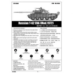 01556 | Trumpeter 1/35 Russian 1972 T-62 ERA Tank Scaled Plastic Model Kit -Mini Crafters Store TRU 01556 58 1200x800 1