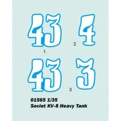 01565 | Trumpeter 1/35 Soviet KV-8 Heavy Tank Scaled Plastic Model Kit -Mini Crafters Store TRU 01565 53 1200x800 1