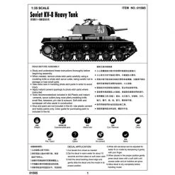 01565 | Trumpeter 1/35 Soviet KV-8 Heavy Tank Scaled Plastic Model Kit -Mini Crafters Store TRU 01565 54 1200x800 1