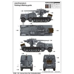 01585 | Trumpeter 1/35 German 8.8cm Flak 18 Selbstfahrlafette Half-Track Self-Propelled Gun Scaled Plastic Model Kit -Mini Crafters Store TRU 01585 54 1200x800 1