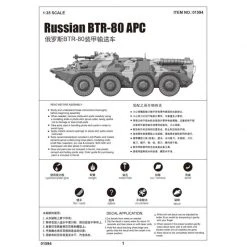 01594 | Trumpeter 1/35 Russian BTR-80 Armoured Personnel Carrier Vehicle Scaled Plastic Model Kit -Mini Crafters Store TRU 01594 54 1200x800 1