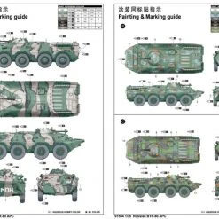 01594 | Trumpeter 1/35 Russian BTR-80 Armoured Personnel Carrier Vehicle Scaled Plastic Model Kit -Mini Crafters Store TRU 01594 55 1200x800 1