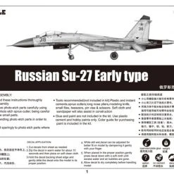 01661 | Trumpeter 1/72 Su-27 Early Type Fighter Jet Scaled Plastic Model Kit -Mini Crafters Store TRU 01661 57 1200x800 1