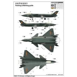 01663 | Trumpeter 1/72 Chinese J-20 Mighty Dragon Fighter Jet Scaled Plastic Model Kit -Mini Crafters Store TRU 01663 57 1200x800 1