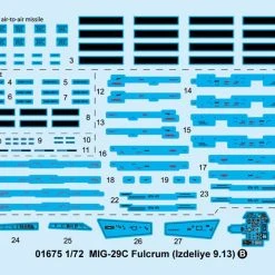 01675 | Trumpeter 1/72 MiG-29c Fulcrum (Izdeliye 9.13) Fighter Jet Scaled Plastic Model Kit -Mini Crafters Store TRU 01675 53 1200x800 1