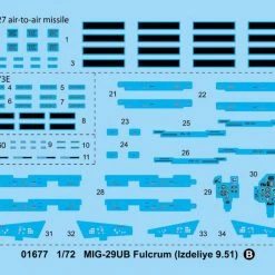 01677 | Trumpeter 1/72 MiG-29UB Fulcrum (Izdeliye 9.5) Fighter Jet Scaled Plastic Model Kit -Mini Crafters Store TRU 01677 53 1200x800 1