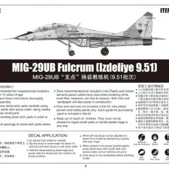 01677 | Trumpeter 1/72 MiG-29UB Fulcrum (Izdeliye 9.5) Fighter Jet Scaled Plastic Model Kit -Mini Crafters Store TRU 01677 62 1200x800 1