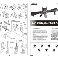 01915 | Trumpeter 1/3 M16A4, AR15, M16, M4 Scaled Plastic Model Kit -Mini Crafters Store TRU 01915 52 1200x800 1