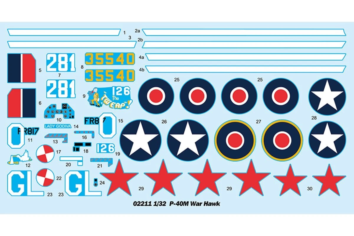 02211 | Trumpeter 1/32 RAAF P-40M War Hawk Fighter Scaled Plastic Model Kit 5 02211 | Trumpeter 1/32 RAAF P-40M War Hawk Fighter Scaled Plastic Model Kit - Image 3