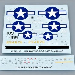 02243 | Trumpeter 1/32 U.S Navy SBD-5/A-24B Dauntless Bomber Scaled Plastic Model Kit -Mini Crafters Store TRU 02243 69 1200x800 1
