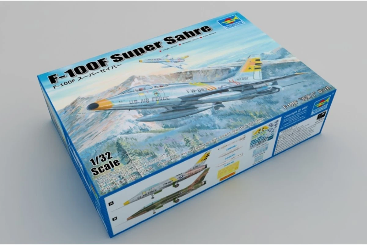 02246 | Trumpeter 1/32 F-100F Super Sabre Jet Fighter Scaled Plastic Model Kit 4 02246 | Trumpeter 1/32 F-100F Super Sabre Jet Fighter Scaled Plastic Model Kit - Image 2