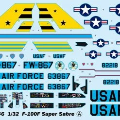 02246 | Trumpeter 1/32 F-100F Super Sabre Jet Fighter Scaled Plastic Model Kit 22 02246 | Trumpeter 1/32 F-100F Super Sabre Jet Fighter Scaled Plastic Model Kit -Mini Crafters Store TRU 02246 02 1200x800 1