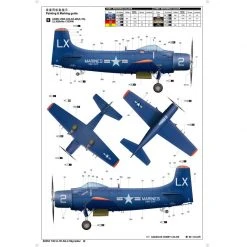 02252 | Trumpeter 1/32 A-1D AD-4 Skyraider Bomber Scaled Plastic Model Kit -Mini Crafters Store TRU 02252 54 1200x800 1