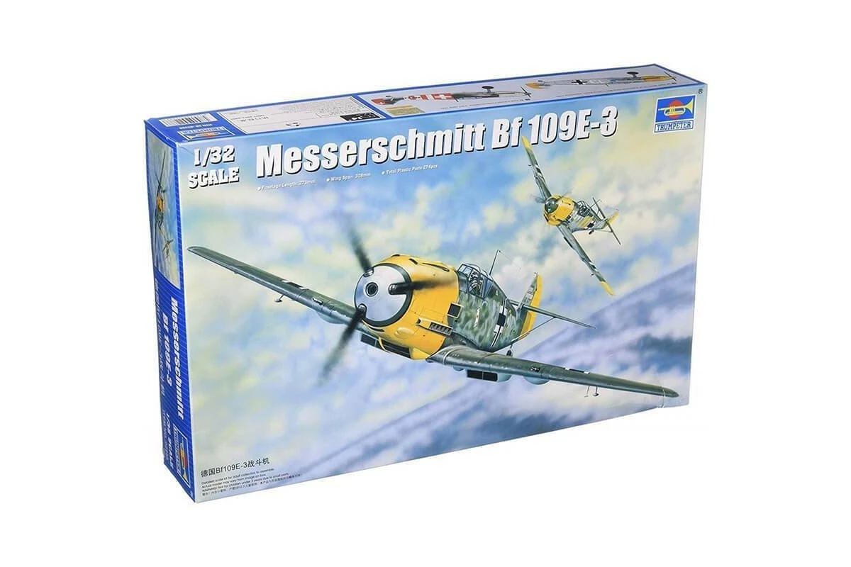 02288 | Trumpeter 1/32 Messerschmitt Bf 109E-3 Fighter Scaled Plastic Model Kit 3 02288 | Trumpeter 1/32 Messerschmitt Bf 109E-3 Fighter Scaled Plastic Model Kit