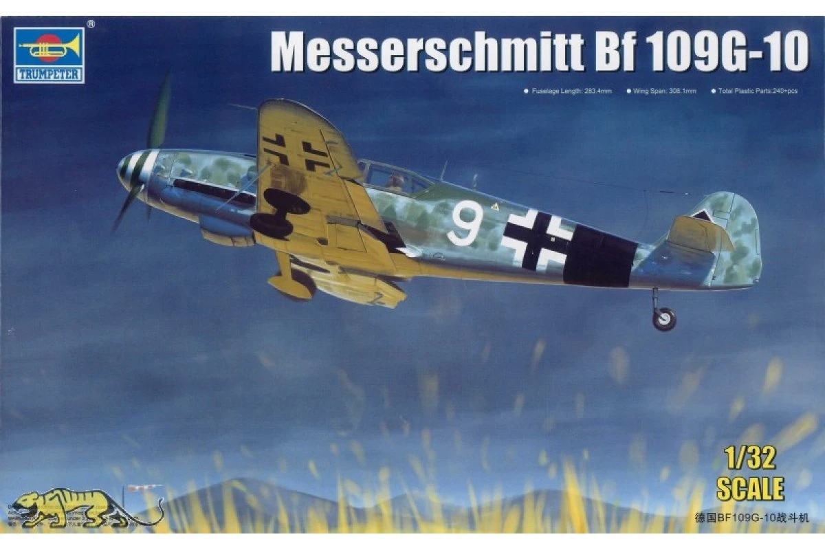 02298 | Trumpeter 1/32 Messerschmitt Bf 109G-10 "Gustav" Scaled Plastic Model Kit 3 02298 | Trumpeter 1/32 Messerschmitt Bf 109G-10 "Gustav" Scaled Plastic Model Kit