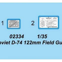 02334 | Trumpeter 1/35 Soviet D-74 122mm Field Gun Scaled Plastic Model Kit -Mini Crafters Store TRU 02334 53 1200x800 1