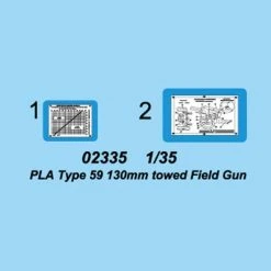 02335 | Trumpeter 1/35 PLA Type 59 130 Towed Field Gun Scaled Plastic Model Kit -Mini Crafters Store TRU 02335 59 1200x800 1