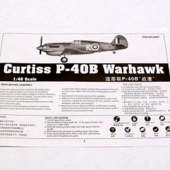 02807 | Trumpeter 1/48 P-40 Warhawk (Tomahawk II A) Fighter Scaled Plastic Model Kit -Mini Crafters Store TRU 02807 56 1200x800 1