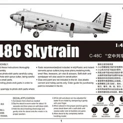 02829 | Trumpeter 1/48 C-48C Skytrain Transport Aircraft Scaled Plastic Model Kit -Mini Crafters Store TRU 02829 02 1200x800 1