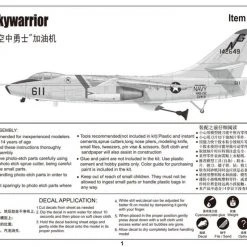 02869 | Trumpeter 1/48 KA-3B-2 Skywarrior Strategic Bomber Scaled Plastic Model Kit -Mini Crafters Store TRU 02869 11 1200x800 1