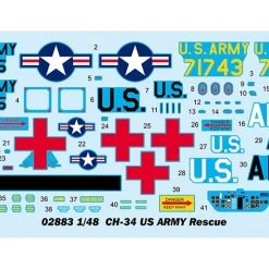 02883 | Trumpeter 1/48 US CH-34 Army Rescue Helicopter Scaled Plastic Model Kit -Mini Crafters Store TRU 02883 02 1200x800 1
